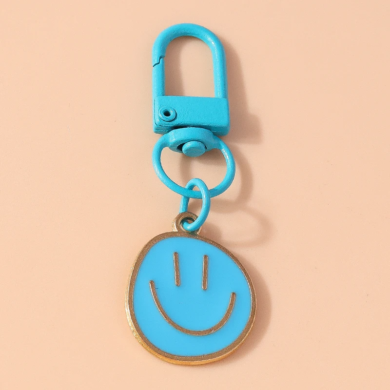Lovely Smile Face Keychain Emoticon Keyring Pendants for Men Women Key Holder Handbag Decor Pendant DIY Jewelry Gifts