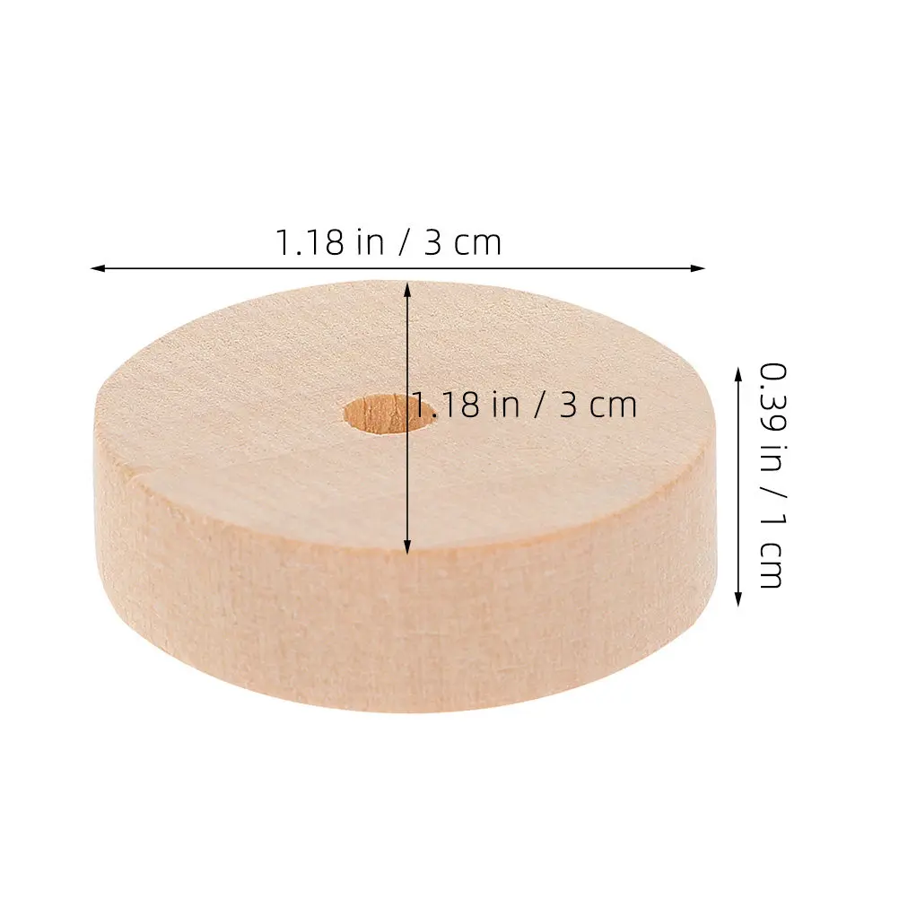 12Pcs Wooden Wheels for Crafts DIY Building Supplies Round Wood Car Accessories Creative Wheels for Handmade Car Projects