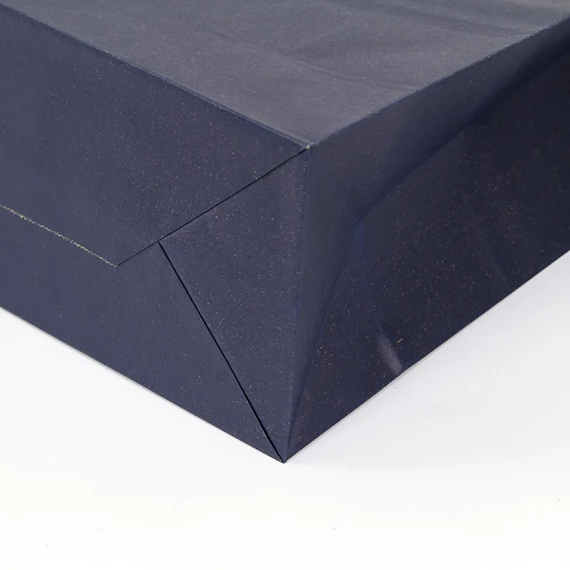 5 PCS/lot Gift Paper Bag with Handles Dark Color 21x15x8cm Festival Gift Bag Wedding Party Pure Dark Blue Craft Kraft Paper