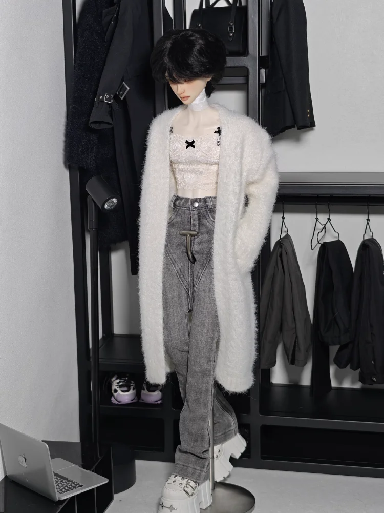 Cárdigan para muñecas ID75, abrigo largo para muñecas, accesorios de ropa (solo abrigo, sin muñecas)