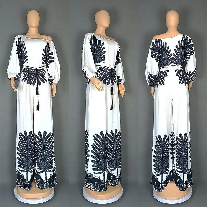 

Dashiki африканская одежда для женщин осенний элегантный африканский длинный комбинезон из полиэстера с длинными рукавами и принтом повседневная африканская одежда