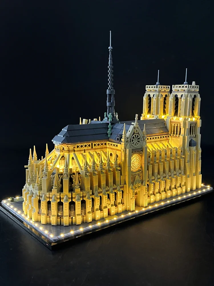Kit d'éclairage LED pour LEGO 21061, blocs de construction Notre-Dame de Paris, lampe décorative, télécommande, non inclus, Lego Building