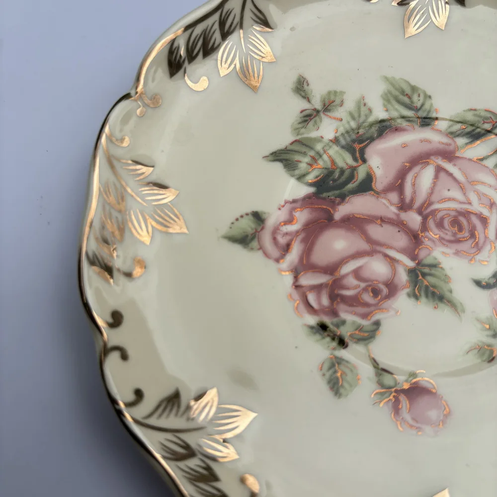 European-style Light Luxury Ceramic Cheese  Plates, Coffee Saucers, Afternoon Tea Snack Plates, Small Food and Dim Small Tray