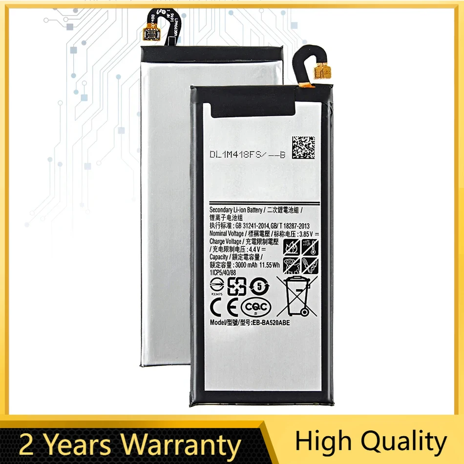 EB-BA520ABE Replacement Battery For Samsung GALAXY A5 2017 Edition A520 SM-A520F A520F Bateria 3000mAh + Tracking Number