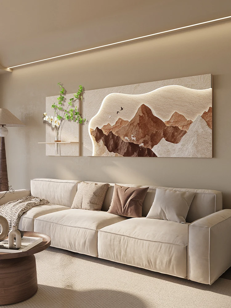 Modern Living Room Sofa Background Wall Decorative Painting Hydroponic Green Plant Hanging Painting