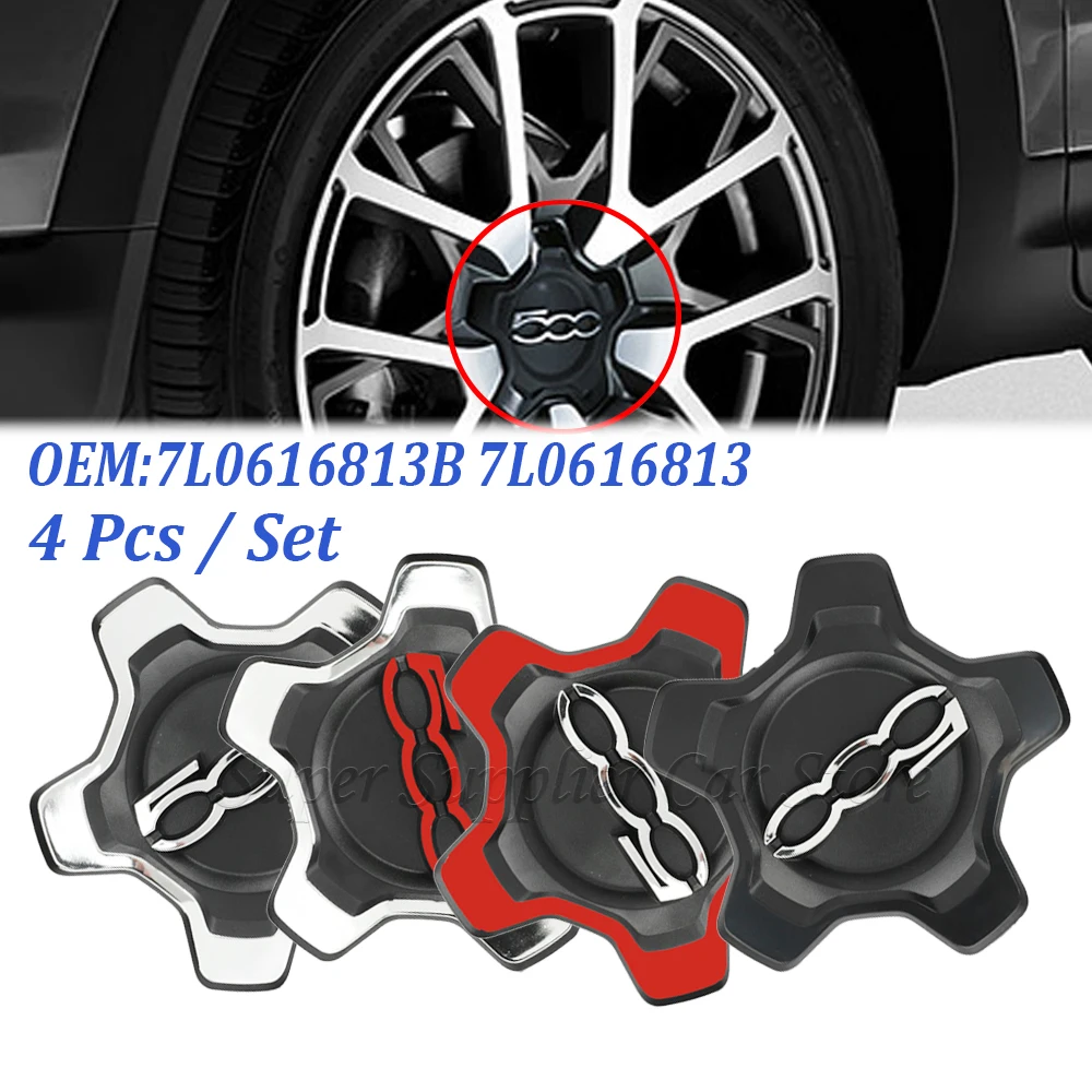 735668196 For Fiat 500X 334 2014-2023 Center Wheel Hub Cap 4 PCS Replacement car Accessories Decoration