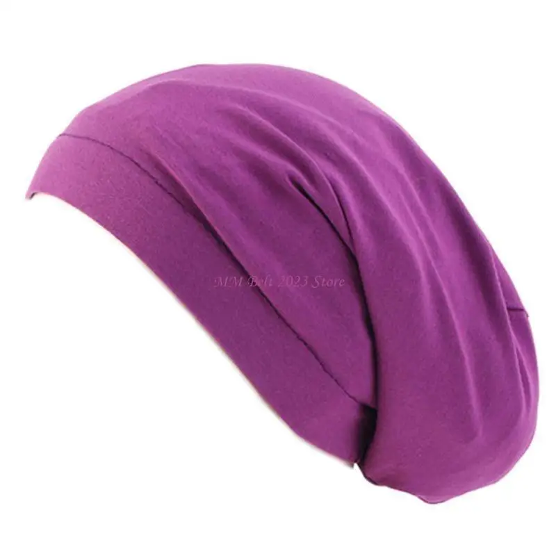 قبعة نوم نسائية مبطنة بالساتان من 49ME لتساقط الشعر، قبعة صغيرة مرنة واسعة النطاق من العلاج الكيميائي