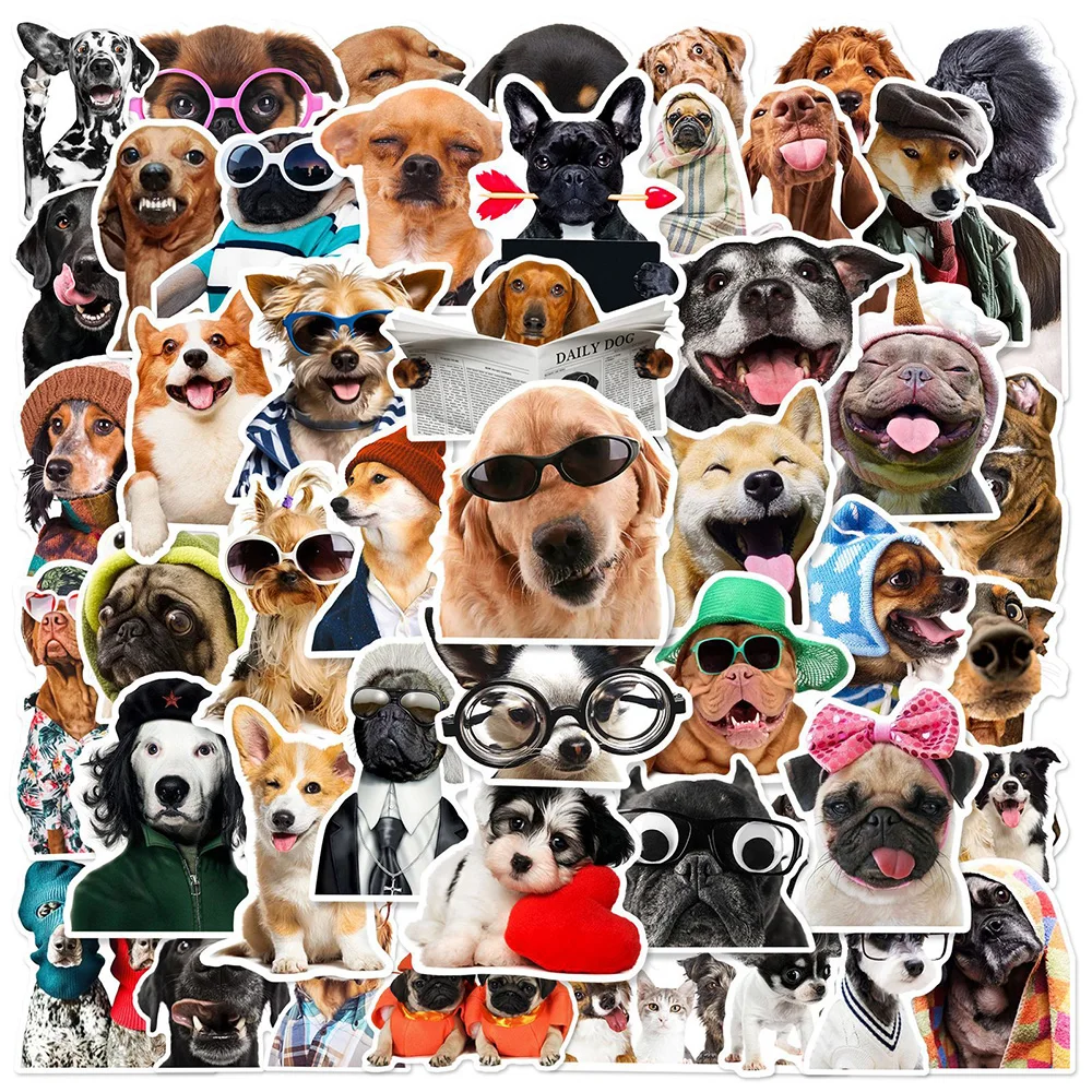 10/30/50/100 Stück Lustige Niedliche Hunde-Meme Cartoon-Aufkleber Kawaii Tier-Sticker Spielzeug DIY Gepäck Motorrad Gitarren-Dekoration