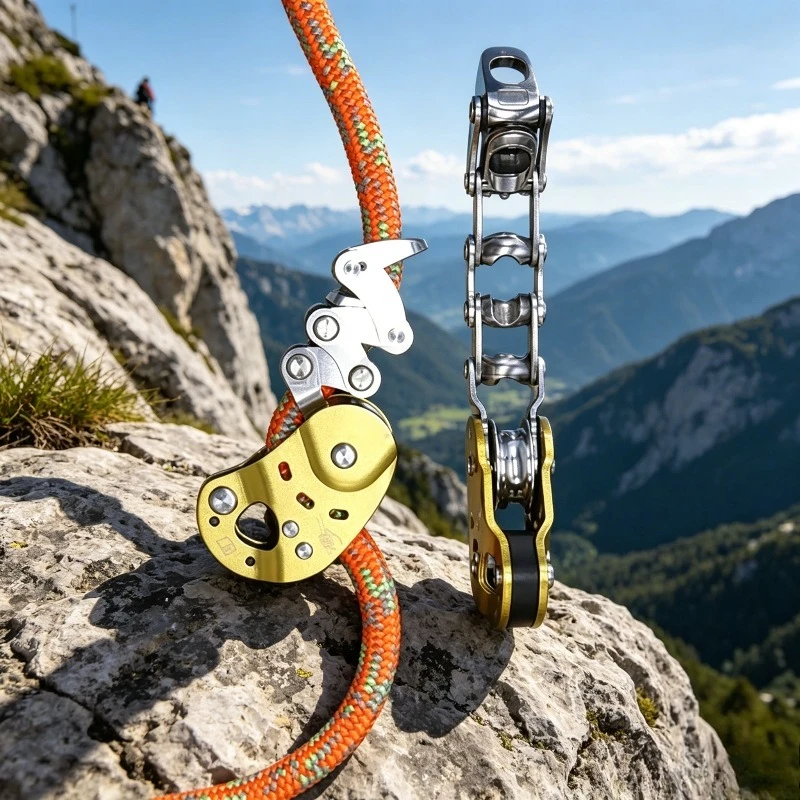 

Mechanical Rope Grab Ascender Descender Tree Climbing Arborist High-altitude Lifting Pulley