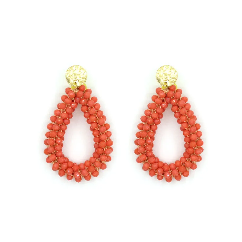 Water Drop Earrings for Women Faceted Beads Handmade Crystal Earring Big Earrings Long Earrings vintage Wholesale