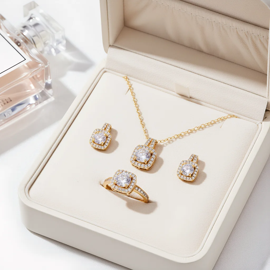 

Элегантный винтажный комплект украшений из 4 предметов для женщин: роскошное колье с цирконами, блестящий хрустальный чокер, свадебные серьги для вечеринок