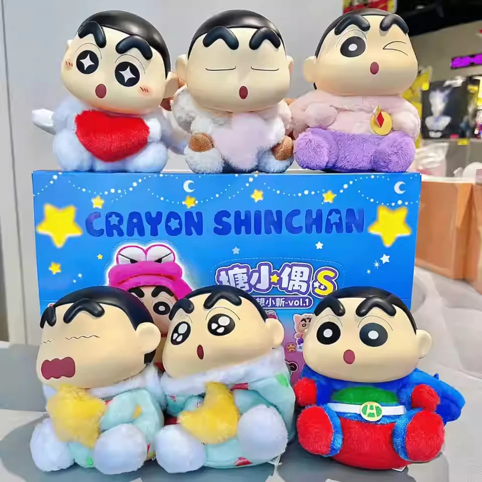 Crayon Shin-Chan Blind Box Fantasy Series Plush Vinyl Doll Mystery Box Mistery Caixa Action Figure Collection Model Gift Toys