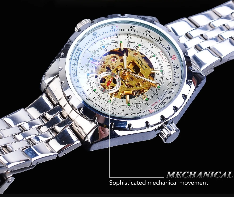 2024 Men's Fashionable and Casual Large Dial Hollowed Out Fully Automatic Mechanical Single Folding Buckle Watch