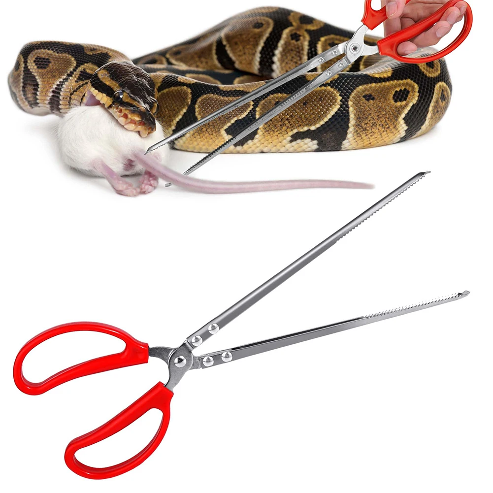 28cm/38cm Snake Feeding Tongs Long Aquarium Tweezers Reptile Tank Accessories Pet Supplies For Corn Ball Python Bearded Dragon