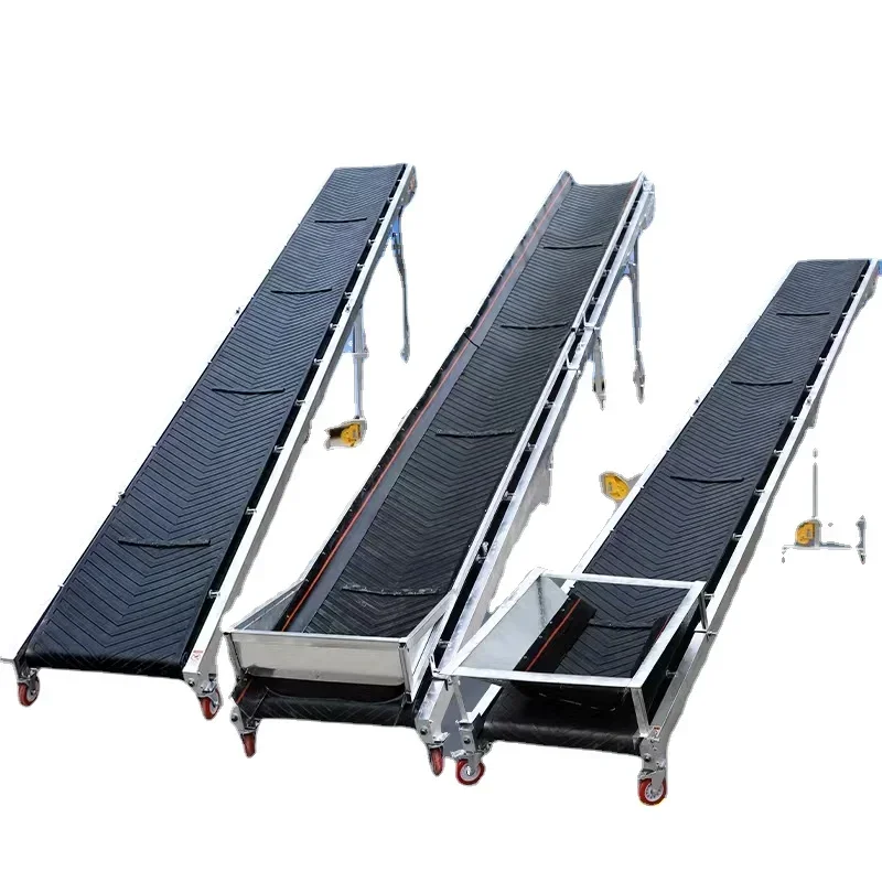 Loading And Unloading Small Corn Folding Mobile Lifting Climbing Conveyor Belt