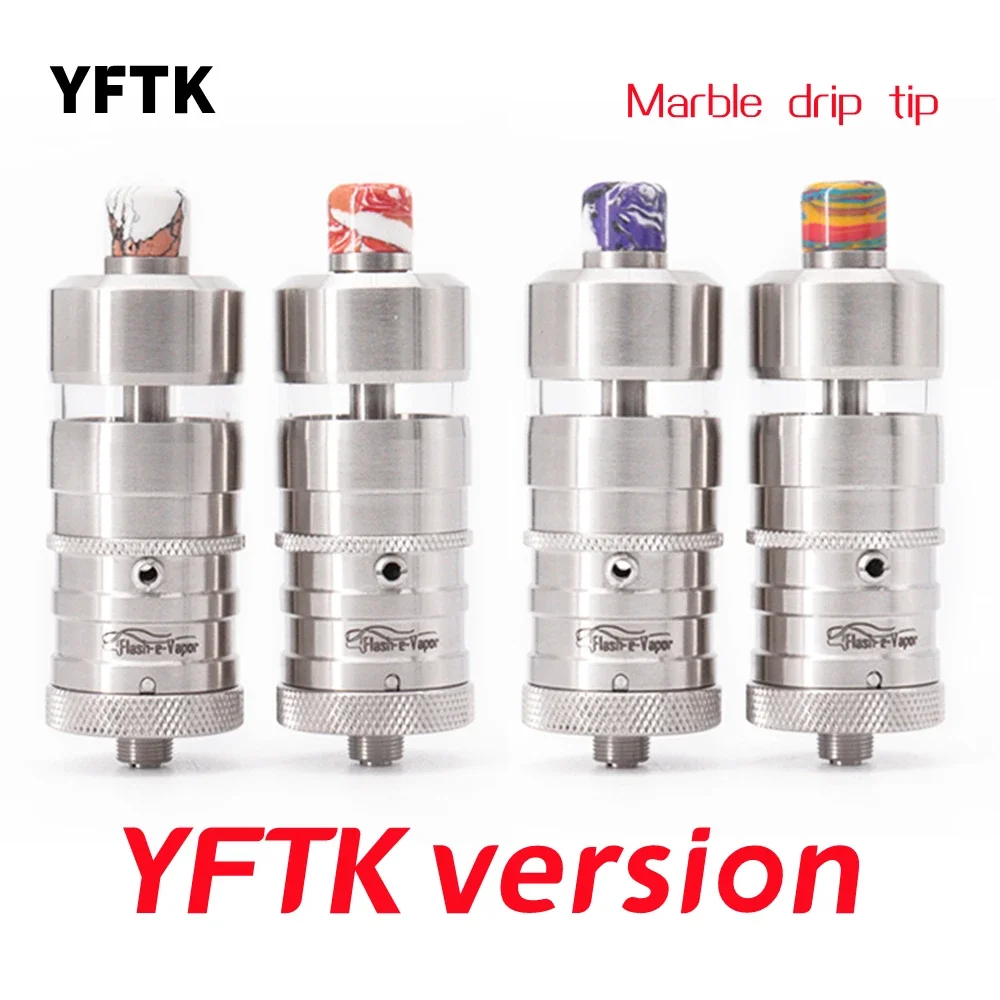 

YFTK стиль Flash e Vapor V4.5S + RTA MTL атомайзер 316ss 23 мм 4,5 мл мраморный 510 дрип-тип обслуживаемый резервуар для боксмода