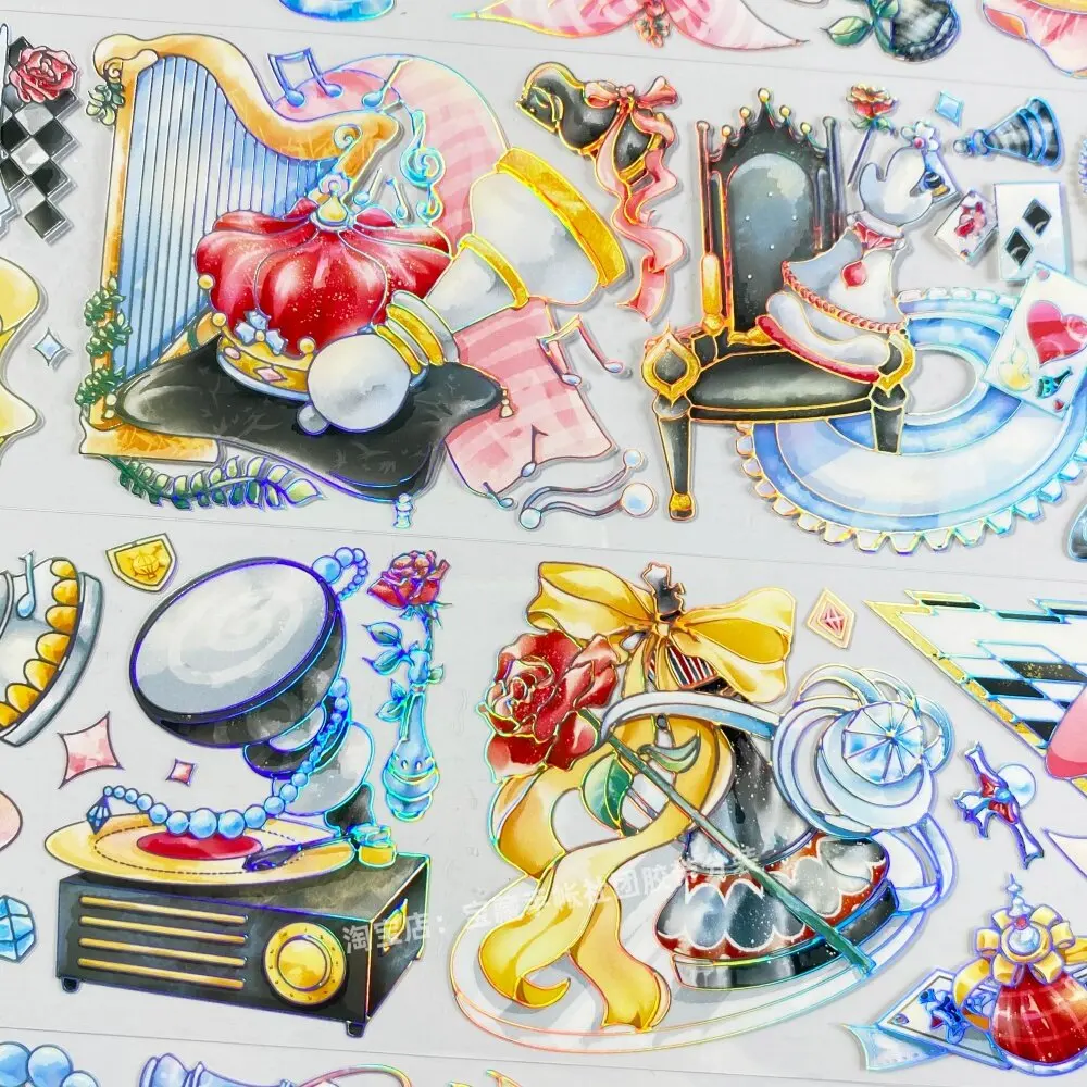 Chess Board Kingdom PET Tape Sample, Wubaowenchuang Decorative Sticker for Journal Scrapbooking DIY Craft