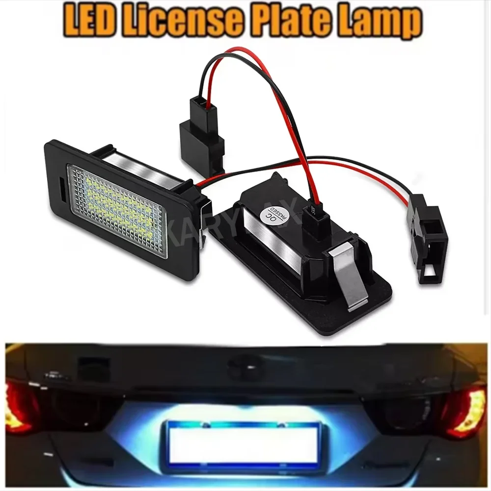 

2PCS White LED License Number Plate Light Canbus Compatible with Audi A1 A3 A4 A7 A8 S4 B8 A5 S5 TT Q5,compatible with VW PASSAT