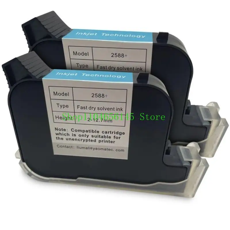 Cartuccia d'inchiostro eco solvente ad asciugatura rapida 600 DPI 12,7 mm Stampante termica portatile a getto d'inchiostro Coder a getto d'inchiostro 2588 2588+ Nero/Rosso/Blu