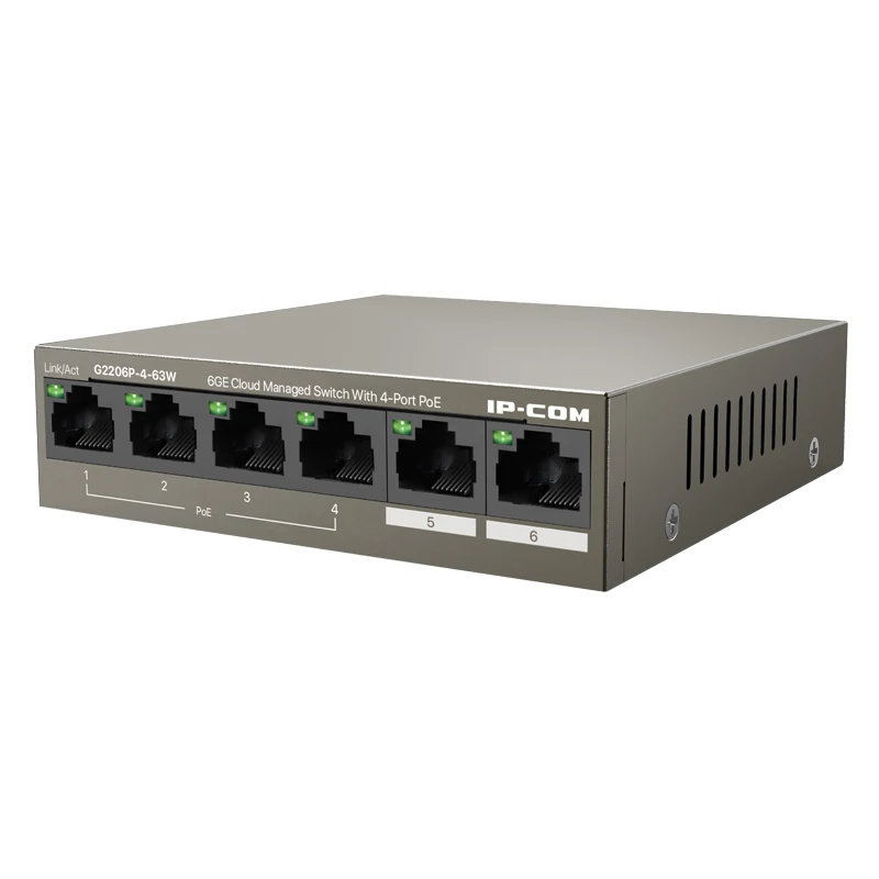 Full Gigabit PoE Managed Switch 6 10 Port Management 1000Mbps POE+Uplinks Network PoE Switch 802.3 af/at for AP/IP Camera//CCTV