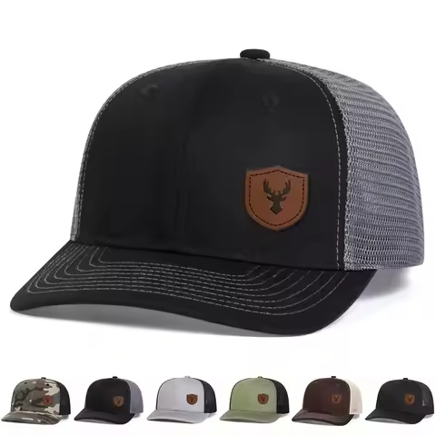 Unisex Little Deer Antlers Leather Label Baseball Net Caps Outdoor Adjustable Spring and Summer... product image