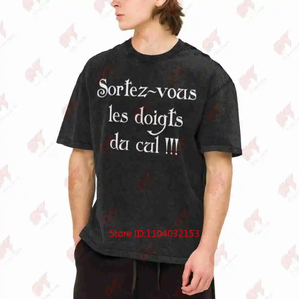 Kaamelott TV Show French Excalibur Arthurian Quote Vintage Washed Tee Pure Cotton T-Shirt