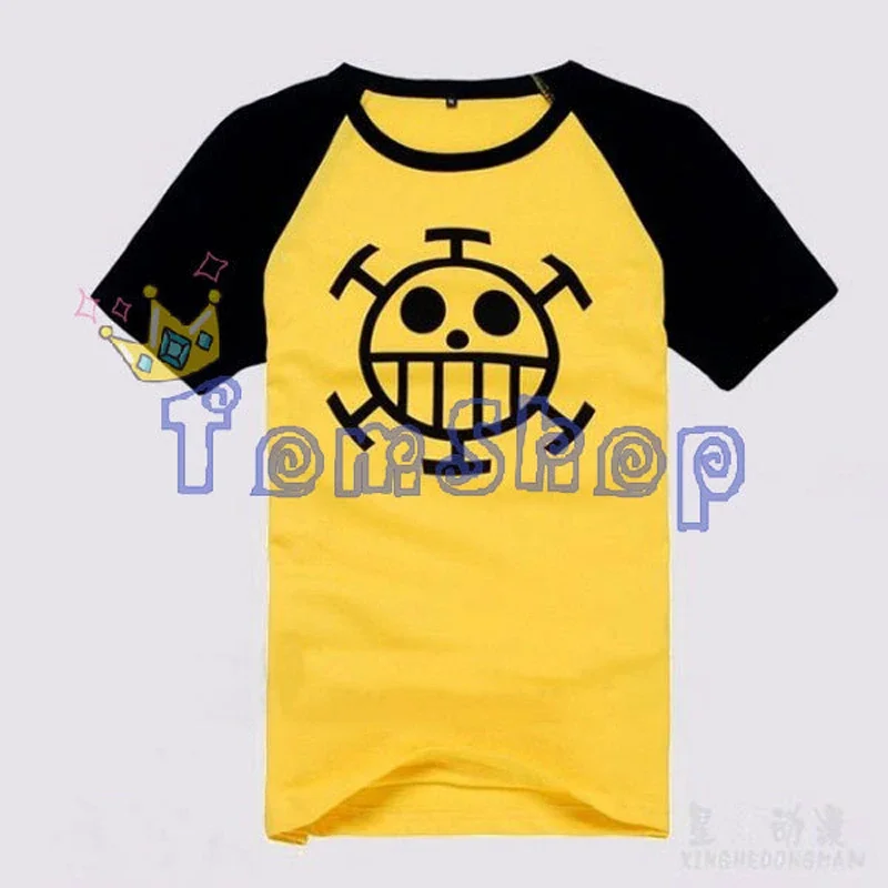 Hot Selling Animation Trafalgar Law Cosplay Short Sleeve Cartoon T-shirt for Men and Women Can Fashion Casual Top T-shirt Clothi