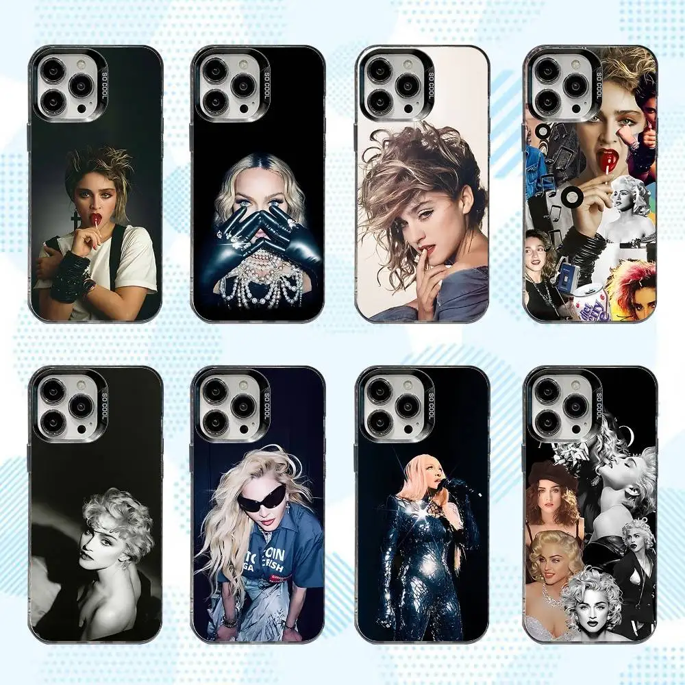 

Singer M-Madonna Phone Case For iPhone 16,15,14,13,12,11,Mini,Pro,SE,MAX White Matte Shockproof Cover