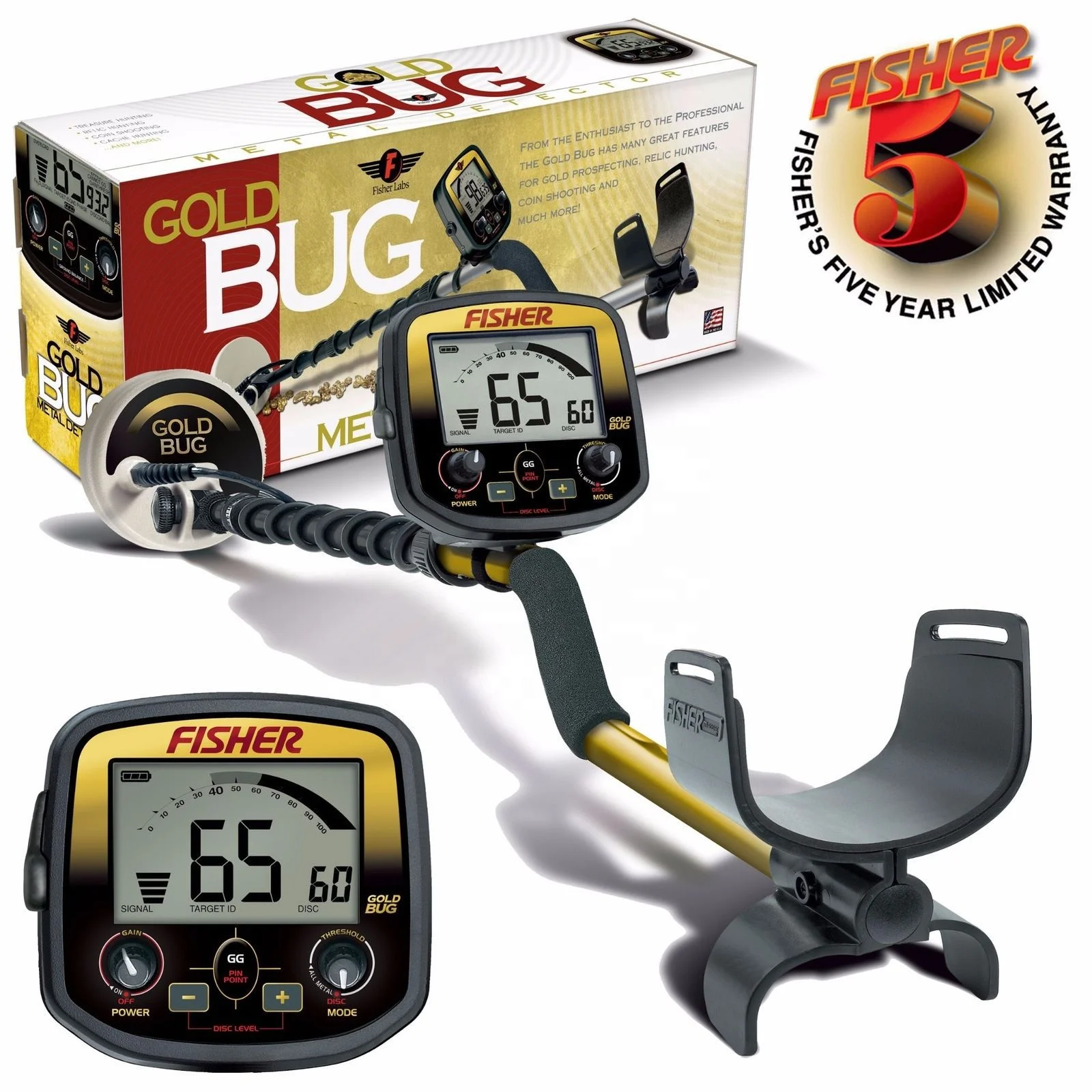 

BUG Outdoor High Precision Handheld Underground Treasure Hunt Visual Metal Detector 10 Meters
