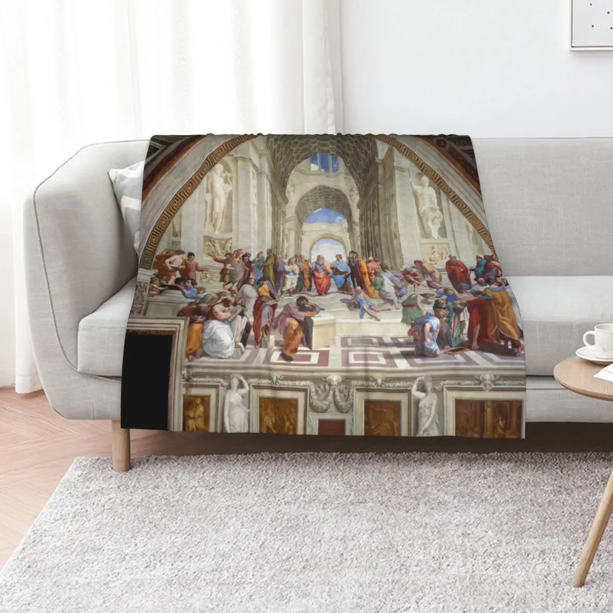 School of Athens Throw Blanket Soft Beds Thermals For Travel Retros valentine gift ideas Summer Beddings Large Blankets