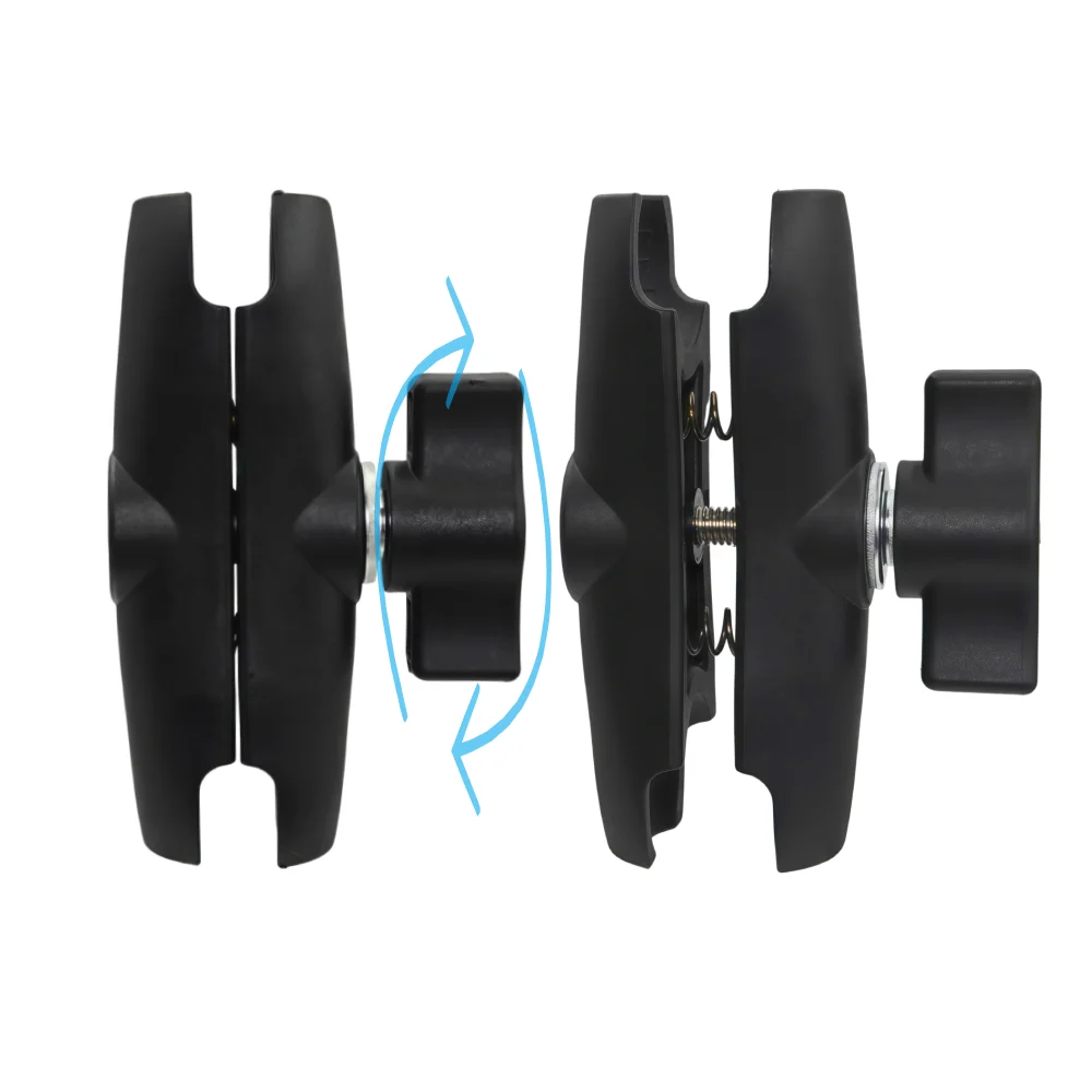 Soporte de extensión de doble articulación con longitud de brazo de 6cm, 9.5cm, 15cm, compatible con adaptador de montaje de bola de 25mm para poste.