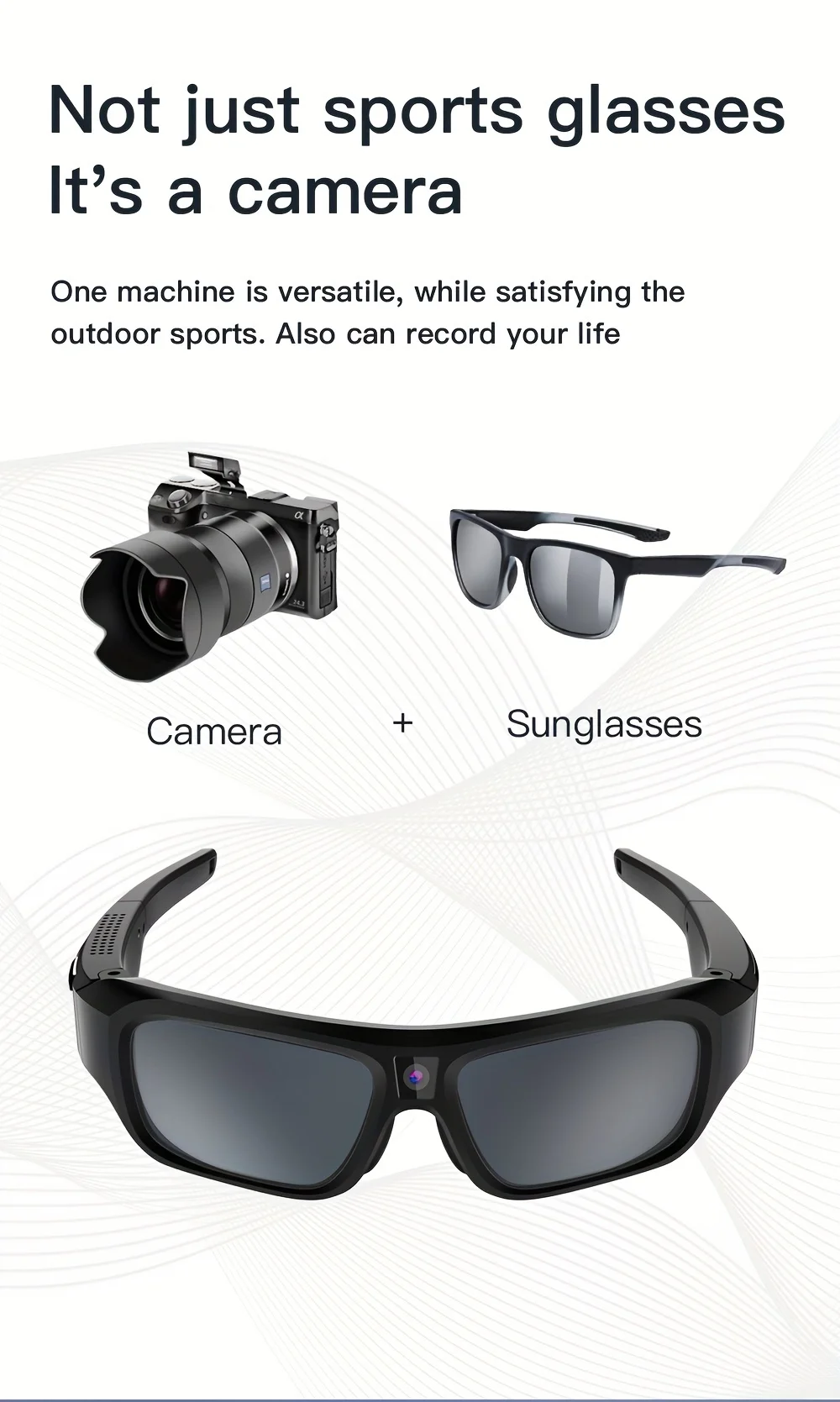 Lifestyle usage of camera glasses
