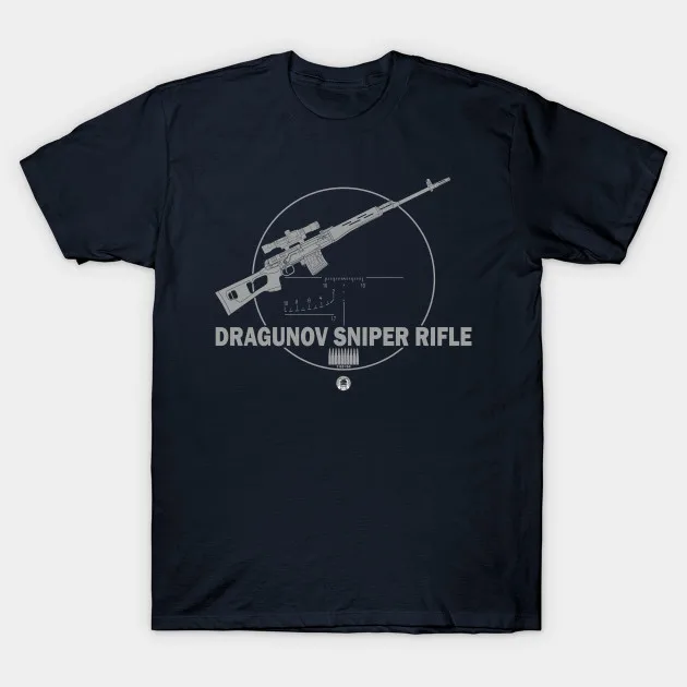 Russian Military SVD Dragunov Sniper Rifle T-Shirt 100% Cotton O-Neck Summer Short Sleeve Casual Mens T-shirt Size S-3XL