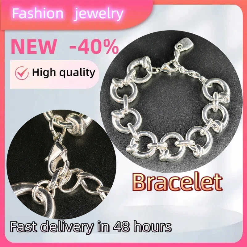 

Spanish original jewelry geometric circle cross bracelet bright light fashion girls party casual accessories