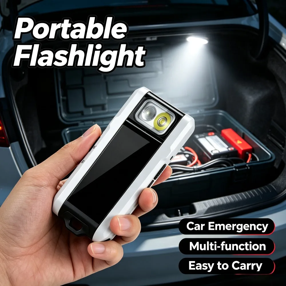 High Brightness Mini EDC Keychain Flashlight Magnetic Rechargeable Pocket Torch for Outdoor Repair Camping Lighting