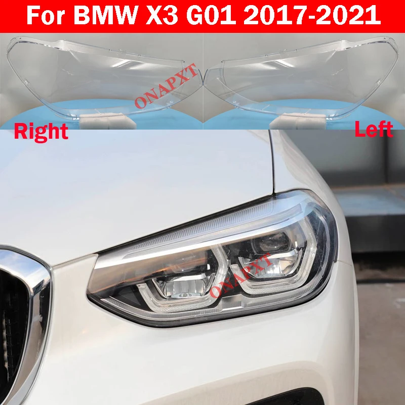 

Автомобильные колпачки для освещения для BMW X3 G01 2017-2021, автомобильный прозрачный абажур, абажур, передсветильник фара, задняя фара, искусственная оболочка