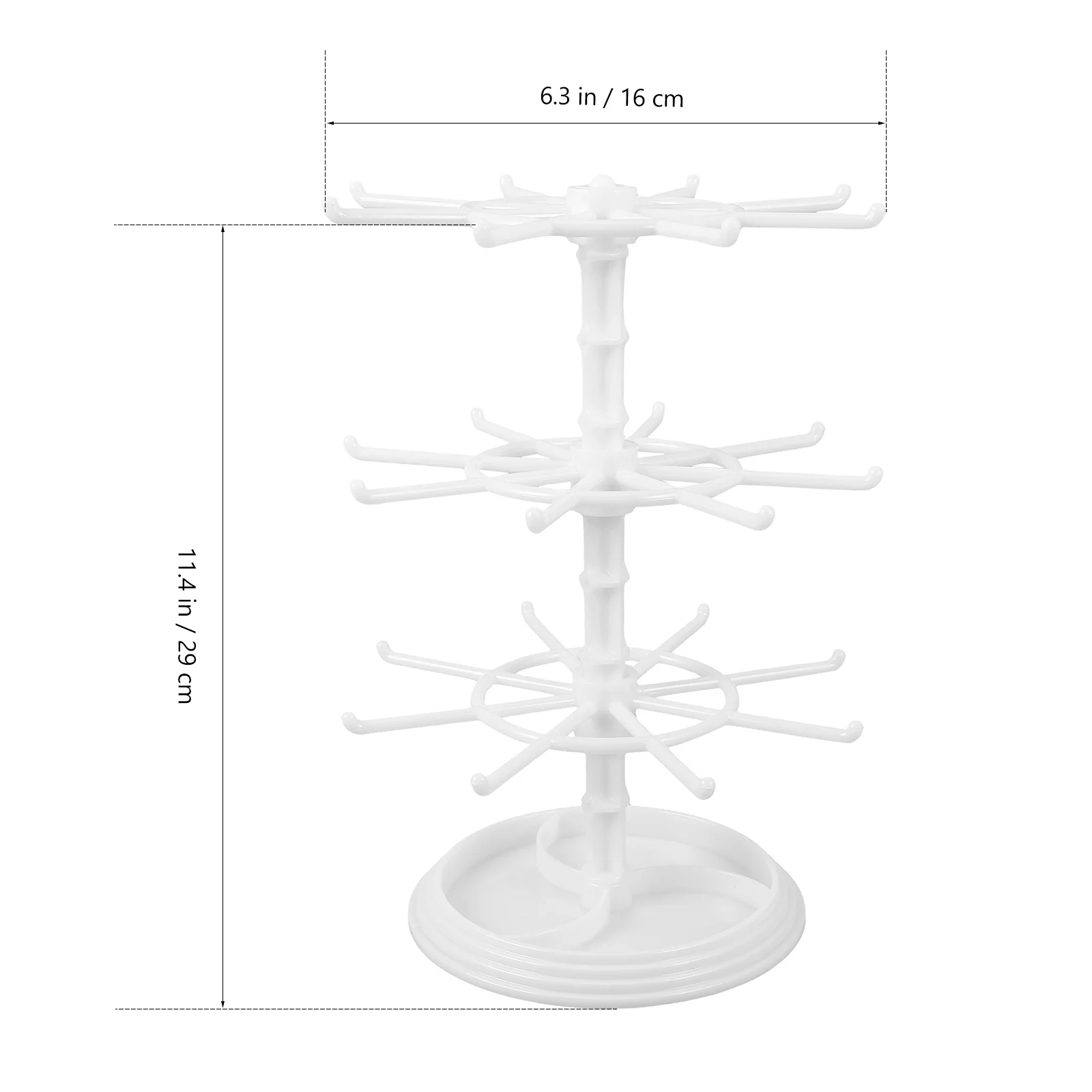 Multi-Layer Rotating Jewelry Holder Organizer Earrings Necklaces Bracelets Stand Compact Storage Display for Vanity Countertop