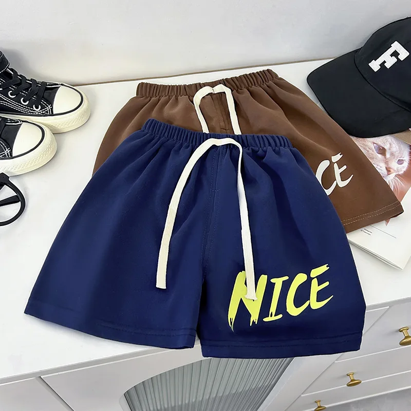 Kids Toddler Boy Shorts Set Casual Solid Loose Drawstring Shorts Sweatpants Athletic Workout Sport Pants Shorts