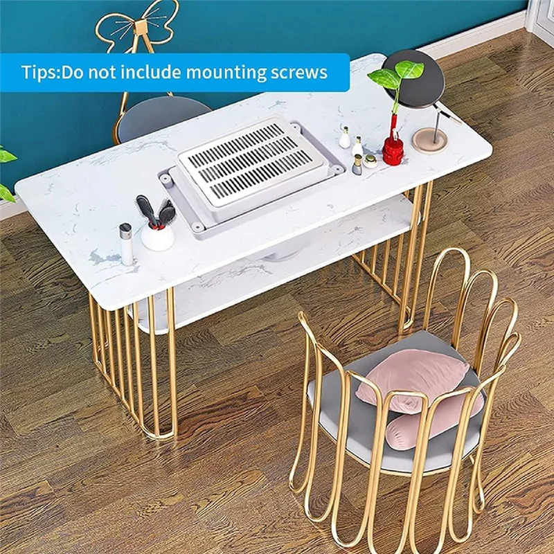 A44T Built-In Table Desk Nail Dust Collector Strong Fan High Speed Nail Suction Vacuum Cleaner Manicure Machine White