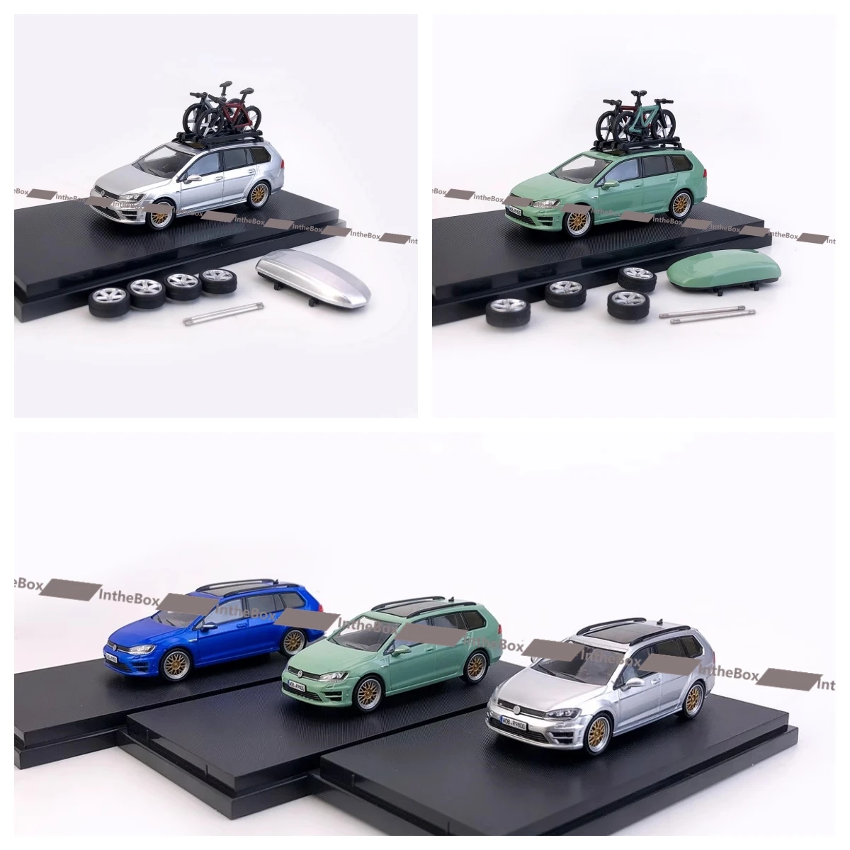 

Zoom 1:64 Golf 7R VII Wagon Roof Bike Model Diecast Metal Car Model Car Collection Limited Edition Hobby Toys