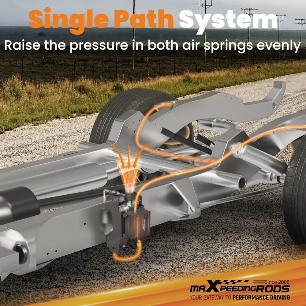 On Board Air Compressor System Wireless App Control 120PSI Heavy Duty for Trucks Pickups Trailers Vans-Air Suspension Kits