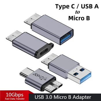 USB 3.0 mikro B tipi C adaptörü konektörü USB A mikro B veri transferi dönüştürücü dizüstü sabit Disk Disk kutusu Samsung S5