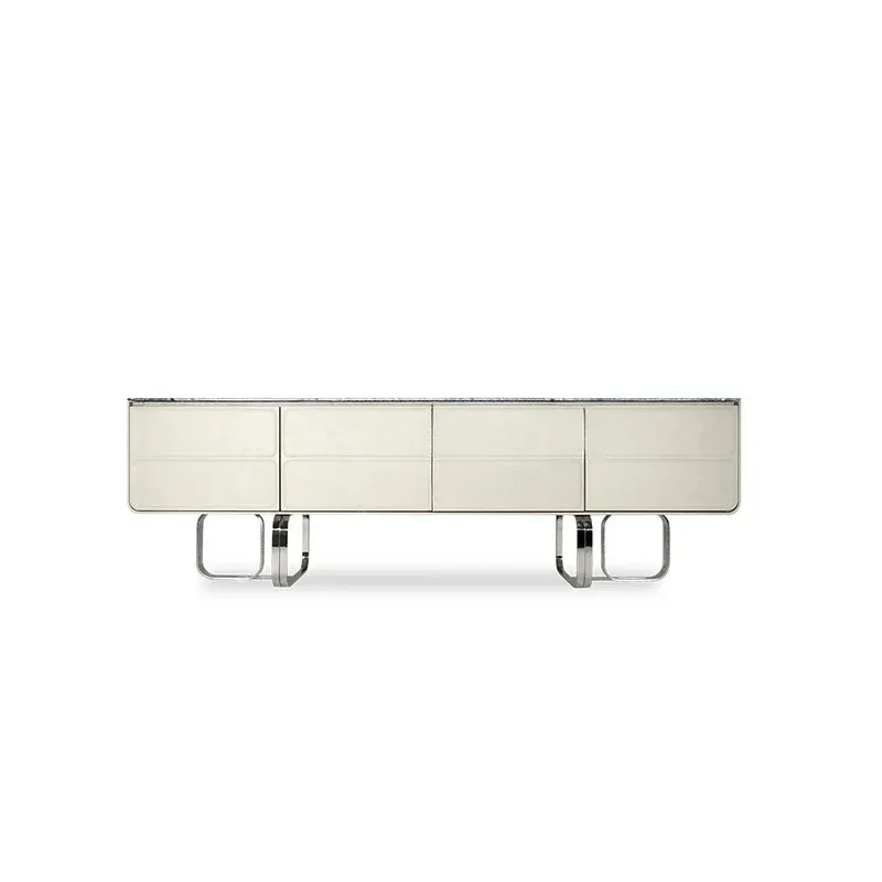 

TV Cabinet High-End Elegant Stainless Steel Large Apartment Modern Living Room Storage Dining Side Side Cabinet