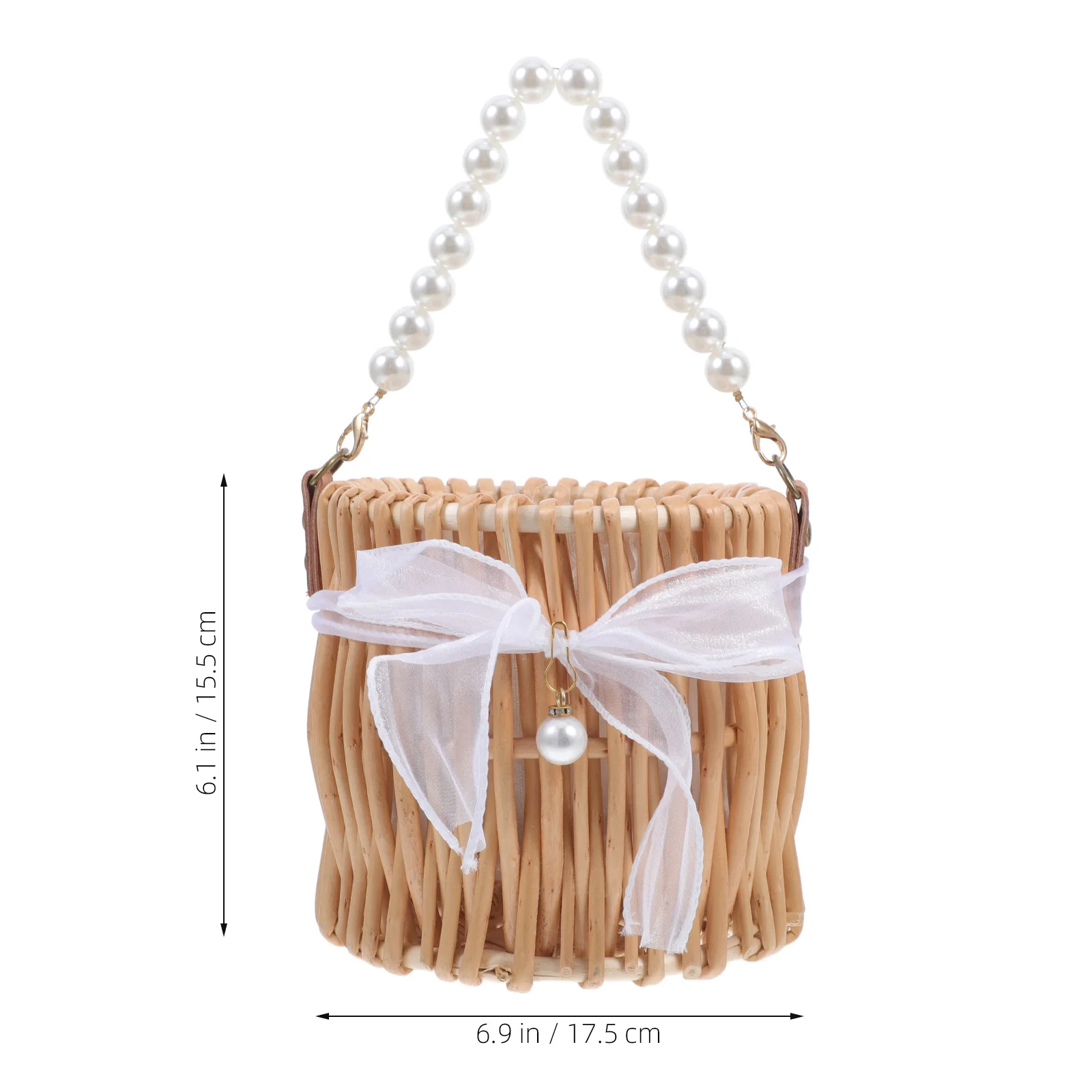 

H woven Wood Slice Basket Natural Style Egg Food Carrying Household Storage Picnic Woven Fruit Vegetable Straw Harvest