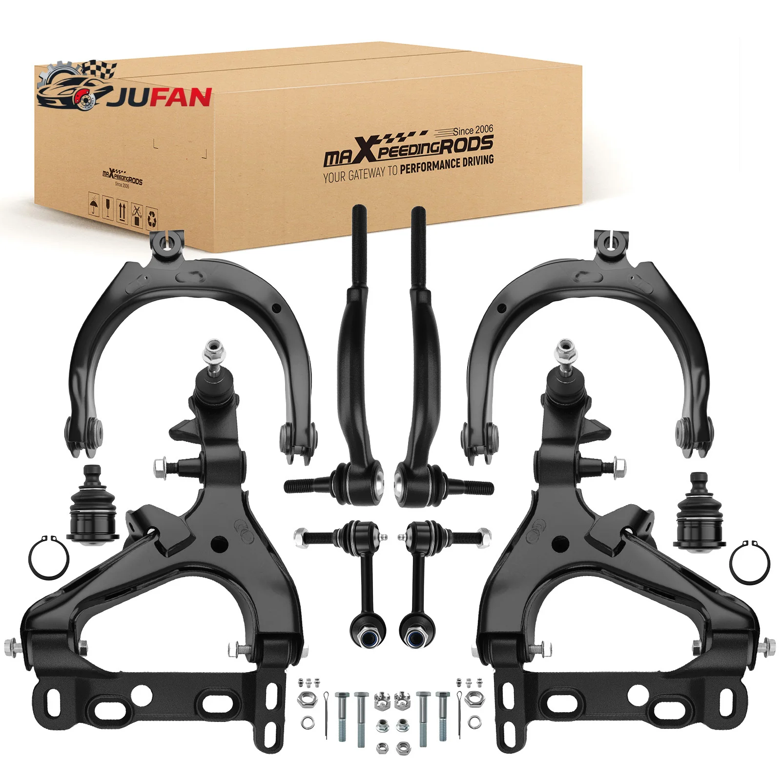 MaXpeedingrods Factory 10x Front Suspension Control Arms Tie Rods for Chevy Trailblazer GMC Envoy XL Oldsmobile  2002-2003