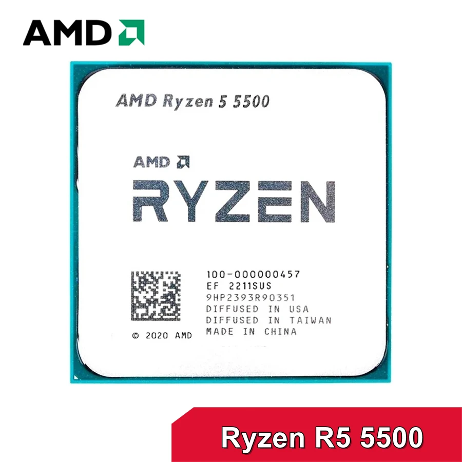 

AMD Ryzen 5 R5 5500 3.6GHz 6-Core 12-Thread CPU Processor LGA AM4 New but without cooler