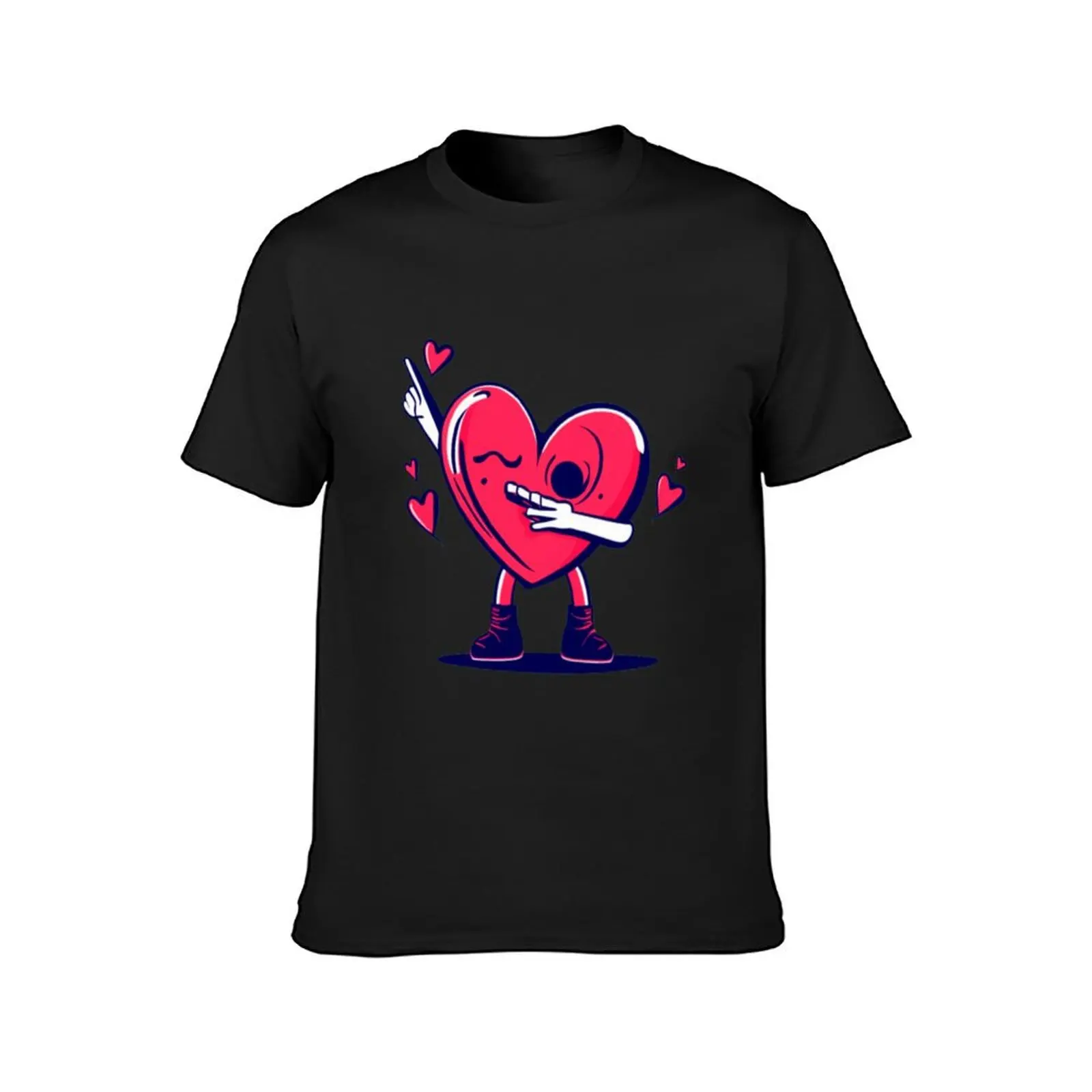 Dabbing Heart Valentines Day Funny Love Dab Dance Dancer T-Shirt customizeds vintage clothes plain t shirts men