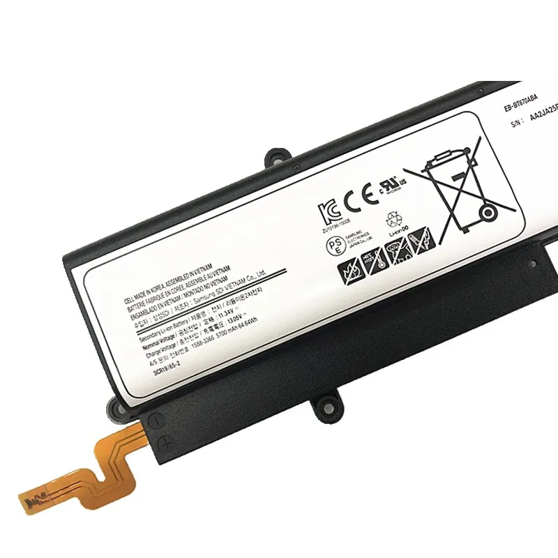 Imagem -05 - Bateria do Portátil para Samsung Galaxy View 18.4 Sm-t670 Sm-t677a Séries Aa2j929bs 5700mah 64.64wh Eb-bt670aba Aa1g907ks