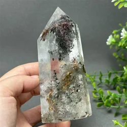 Natural White Crystal Ghost Phantom Crystal Tower Reiki Healing Spiritual Meditation Witchcraft Energy Wand Home Decoration Gift