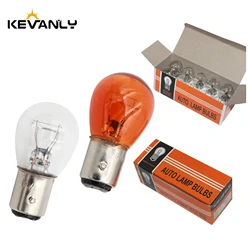 LYMOYO 10Pcs BAY15D 1157 P21/5W S25 12V Car Clear Glass Lamp Brake Tail Bulb Car Indicator Halogen stop Lamp brake bulbs 12v